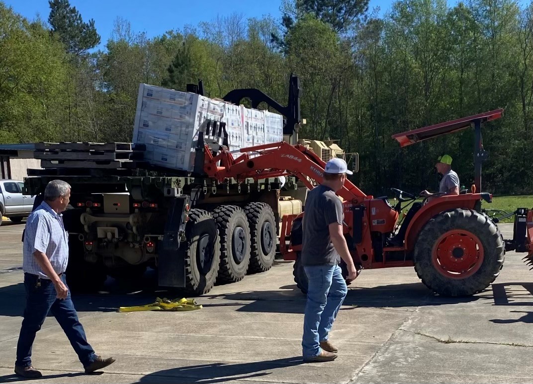 La. Guard delivers water to Oakdale following severe weather American